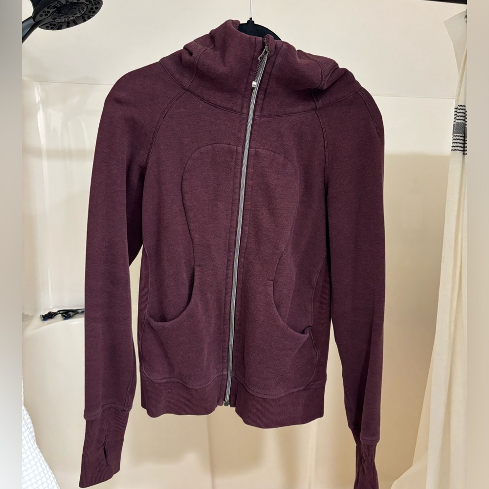 Lululemon Burgundy Zip-Up Hoodie